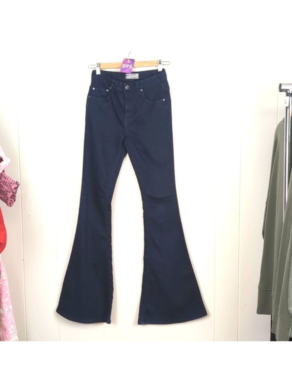 Free People High Rise Bell bottoms  Dark Navy Blue - Picture 2 of 9